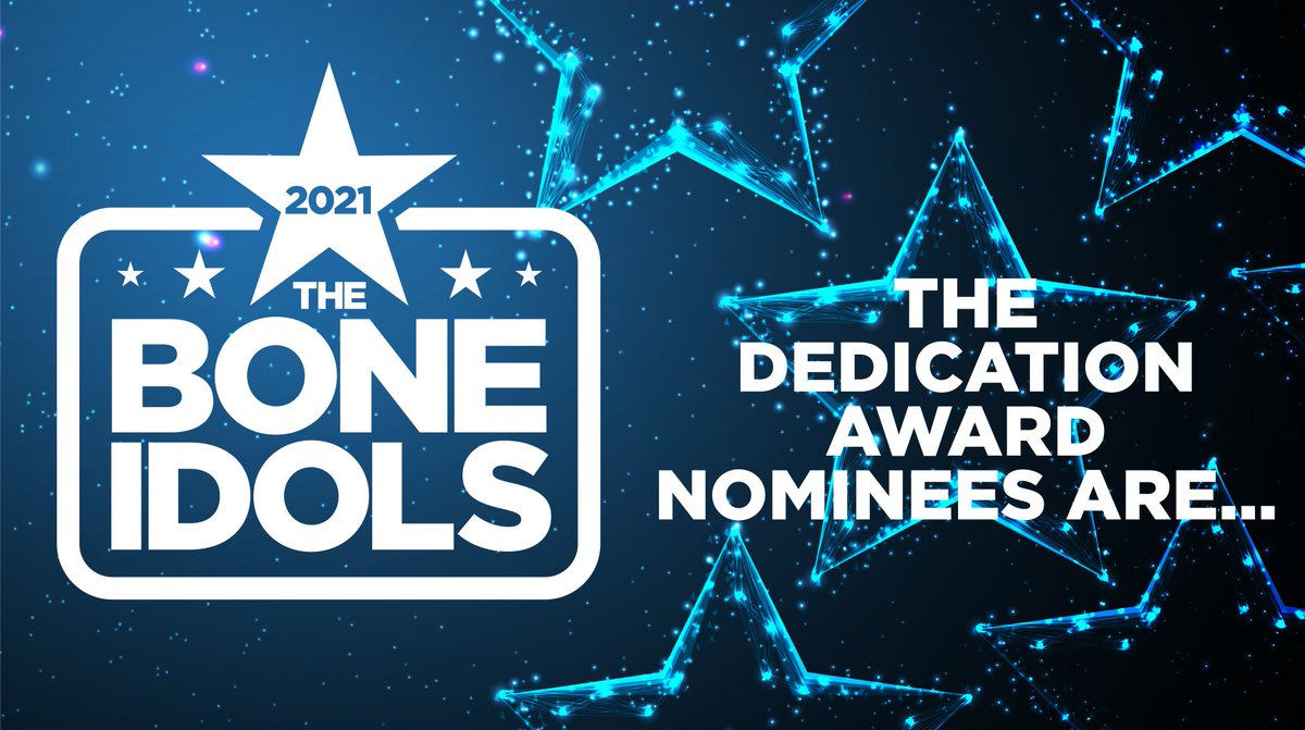 BCRT's tweet photo. There's just 5 days to go until The 2021 Bone Idol Award Ceremony at our 15th Anniversary Party on Saturday! 😁 The nominees for The Bone Idol Dedication Award - Research &amp; healthcare, can be found at: https://t.co/QhFOUyajTq

#TheBoneIdols #5DaysToGo https://t.co/htwBgt7Z0D