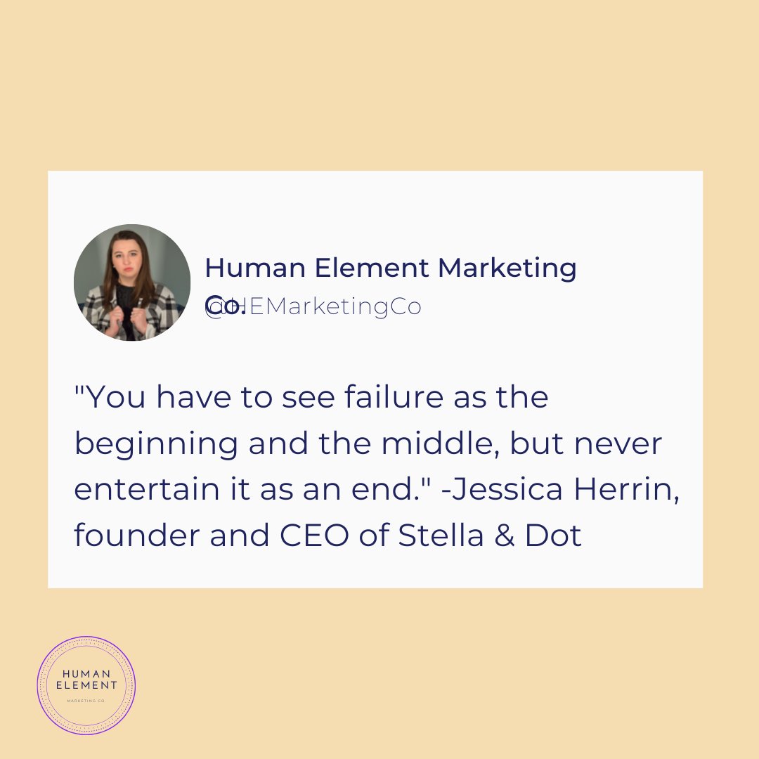 HumanElementMa1's tweet photo. "You have to see failure as the beginning and the middle, but never entertain it as an end." -Jessica Herrin, founder and CEO of Stella & Dot
#supportsmallbusiness #smallbusiness #motivationalquotes #smallbizsupport #localbusiness #myrichmond #sharethelex #kysmallbusiness https://t.co/lQi1ucjUv6