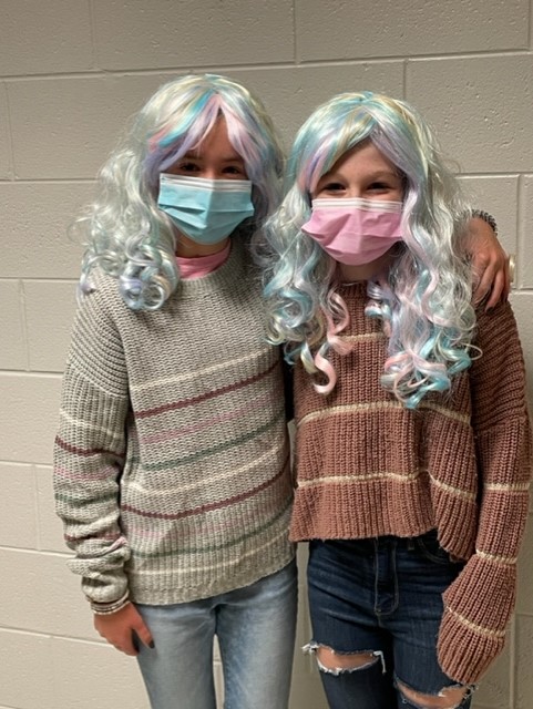 #twinning today for another Fall Spirit Week @WLMS_Wildcats!  I even tried to straighten my hair to look more like @WLMSPrincipal !  Wednesday is TIE DYE Day!  Get ready!