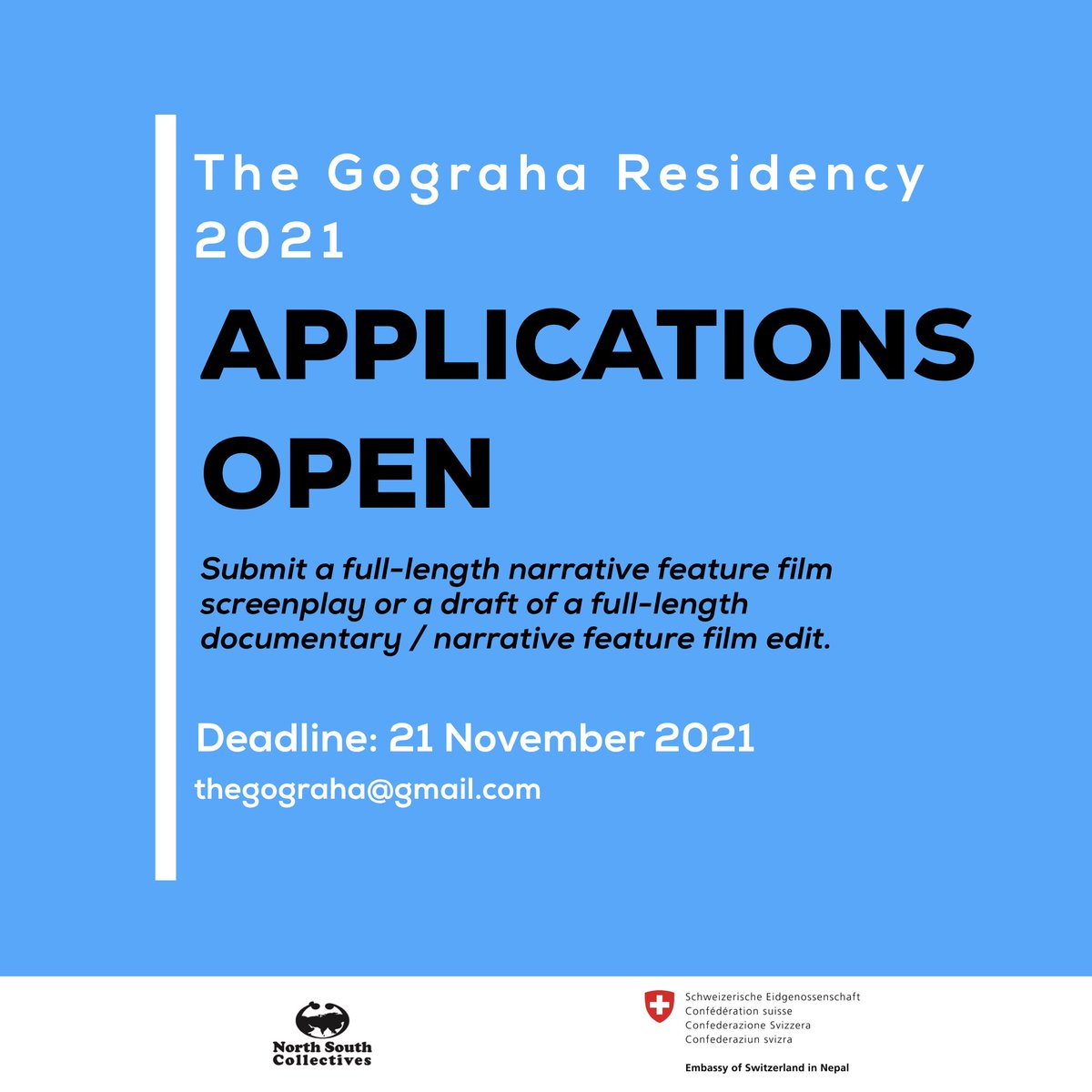 thegograha's tweet photo. Gograha announces ‘The Gograha Residency 2021.’ Filmmakers who are seeking a dedicated creative time and space to finish their project are requested to submit the sample of their work in progress along with this online form. 

Application Form and Details
https://t.co/GPIazHsbhz https://t.co/kFLBjLASUj