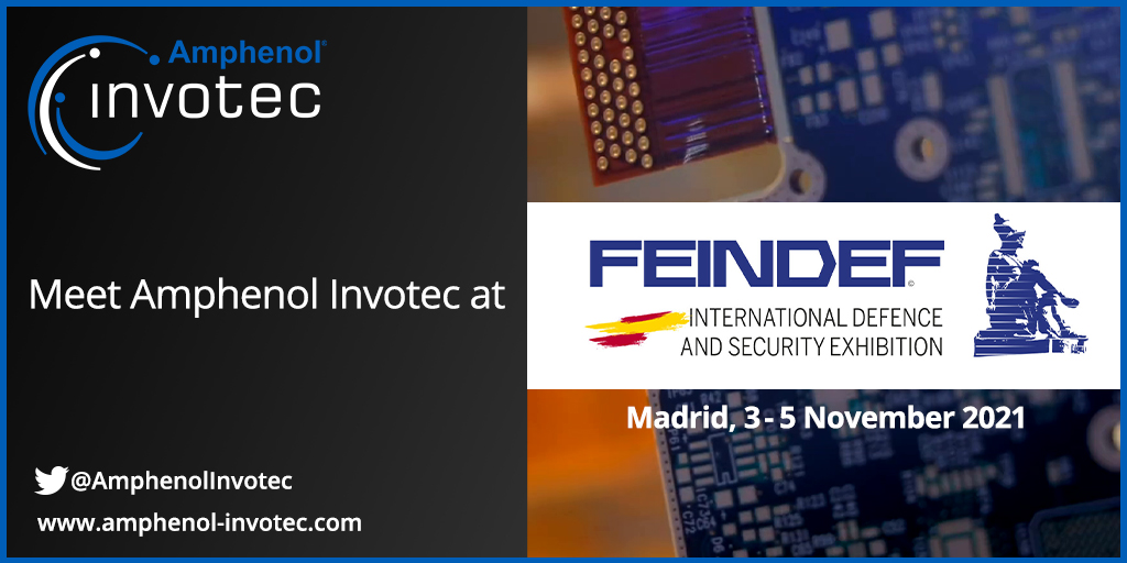 AmphenolInvotec's tweet photo. Meet #AmphenolInvotec at FEINDEF @FEINDEF_ from 3rd to 5th November at @IFEMA #Madrid.

#FEINDEF21 #Defence #DefenceIndustry #DefencePCBs #Defense #PCBs #PrintedCircuitBoards @AmphenolMAO https://t.co/x4SBqzB8Ew