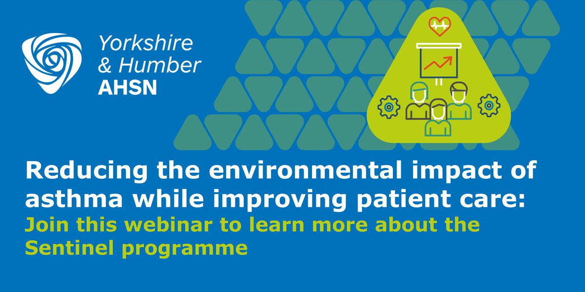 HealthInnovYH's tweet photo. Join us on Wed 01 Dec at 12:00 to learn about the Sentinel programme and how it helps reduce the use of SABA inhalers helping to improve patient care while reducing carbon footprint:
https://t.co/xCwKtGKE61
#greenerNHS https://t.co/UNIJd8zIxP