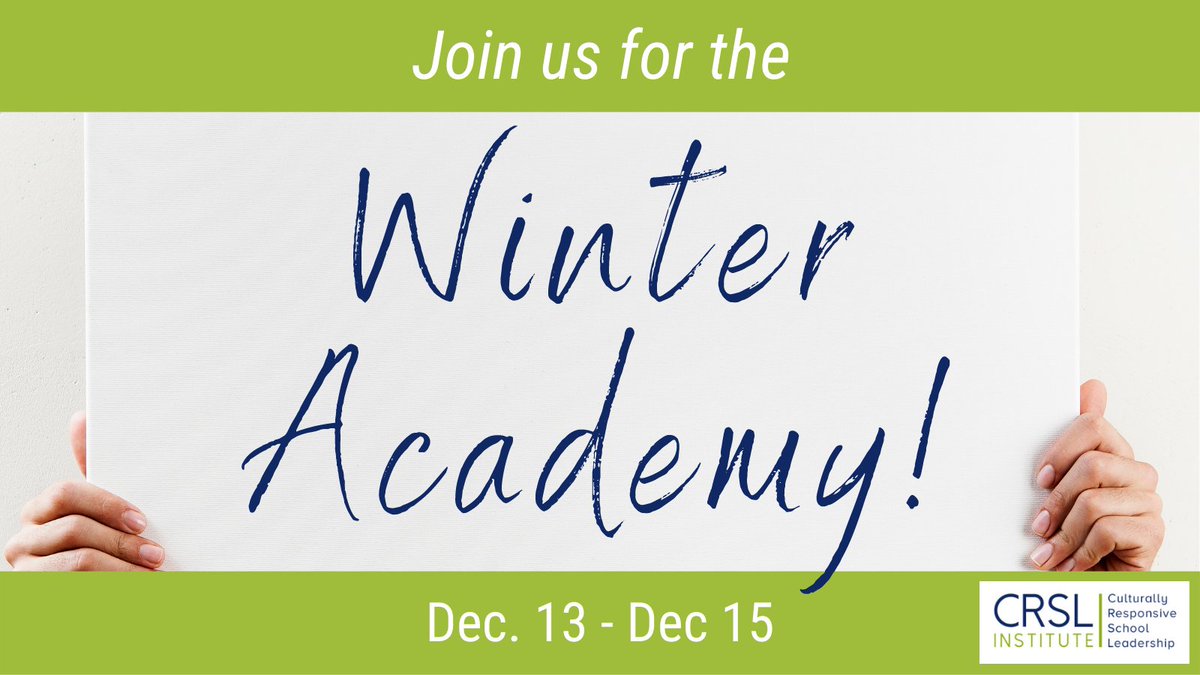 crsl_institute's tweet photo. We're excited to invite you to our Chicago Winter Academy! @SchoolEquityPro @KatiePekel  @Ejukator 

Sign up! https://t.co/vK7BS2Z8LD https://t.co/yboarAJiIN