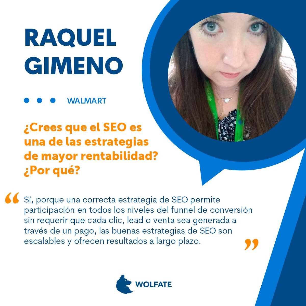WolfateAgency's tweet photo. Raquel Gimeno, SEO Manager de Walmart México y Centroamérica, comenta que una correcta estrategia SEO participa en todos los niveles del funnel de conversión, sin requerir que cada clic/lead/venta sea generada por un pago. Lee su aportación completa en: https://t.co/tEnxiMdm0T https://t.co/8q4mxYdZGA