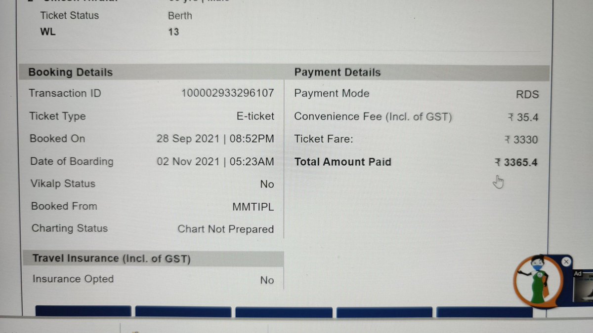 sakinazb's tweet photo. @makemytripcare @makemytrip @IRCTCofficial @irctcwestzone I'm tired of trying to cancel my tickets, the train of which is Tomm. Irctc is showing I can't cancel from their website coz I've booked from mmt. Just see the screenshot.Guys pls cancel it asap man @Dishankbhavsar2 https://t.co/b28tKGQ1NJ