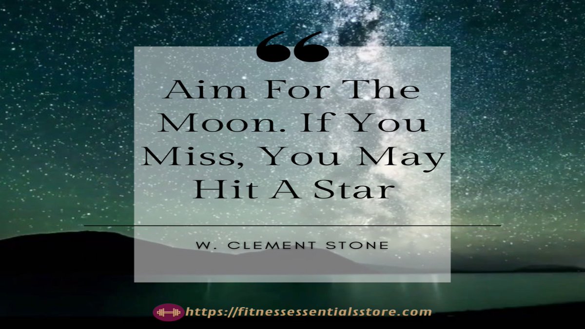 #wclementstone #motivationalquoteoftheday #aimforthestars #aimforthemoon #aimhigher #motivationalquotes #dailymotivational #dailyfitnessmotivation #dailyfitnesstips #motivationinspiration #workoutmotivationquotes #fitnessmotivationquotes #motivationquotesdaily #successmotivation