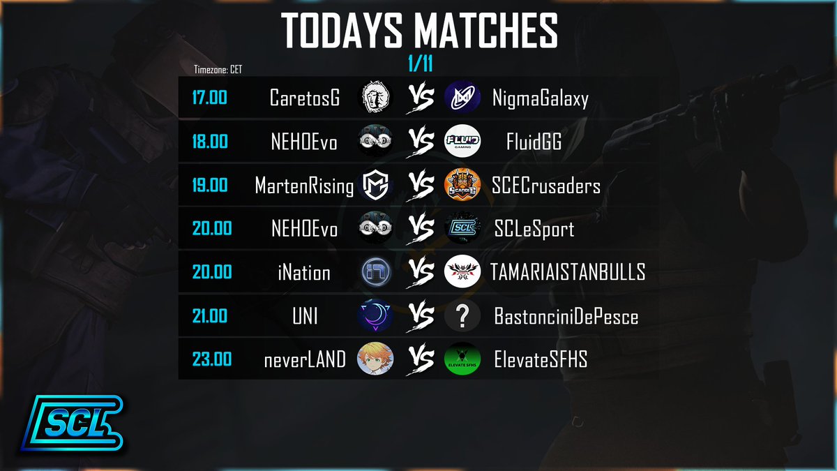 scleague_net's tweet photo. 🔵 MATCH DAY (1/11)

The second week of matches has started, lets show your opponent how it's done! 🔥

📺 https://t.co/vGJub94iaq

#csgo #csgoleague #csgocup #csgotournament #scleague https://t.co/184pbnvt94