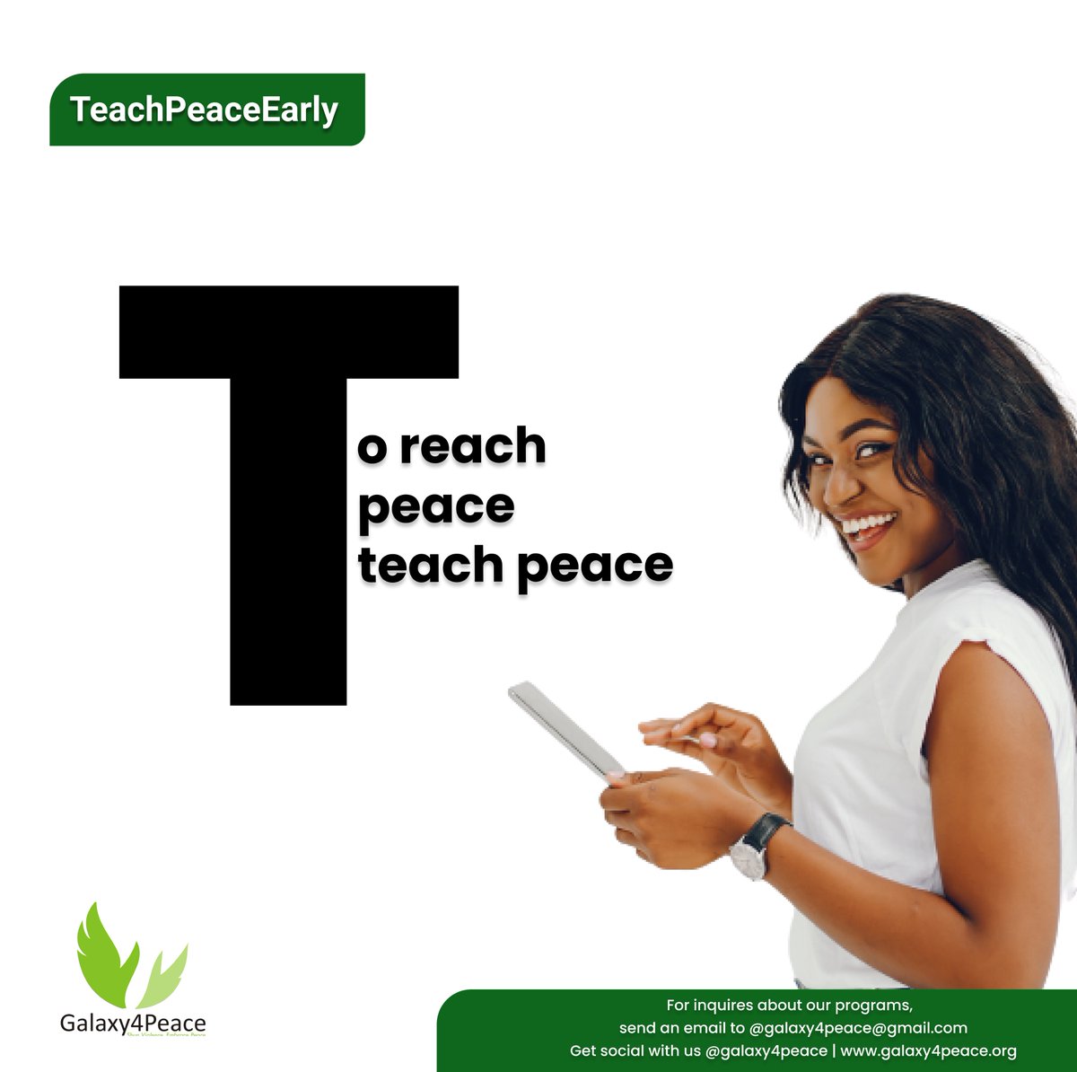 galaxyforpeace's tweet photo. All hands must be on deck to reach peace by teaching peace. 

Peace Education is an important education that can help us change the violent war narrative in communities, countries and across the world. 

Are you a parent, teacher, school head? https://t.co/hw2WZDJy0W