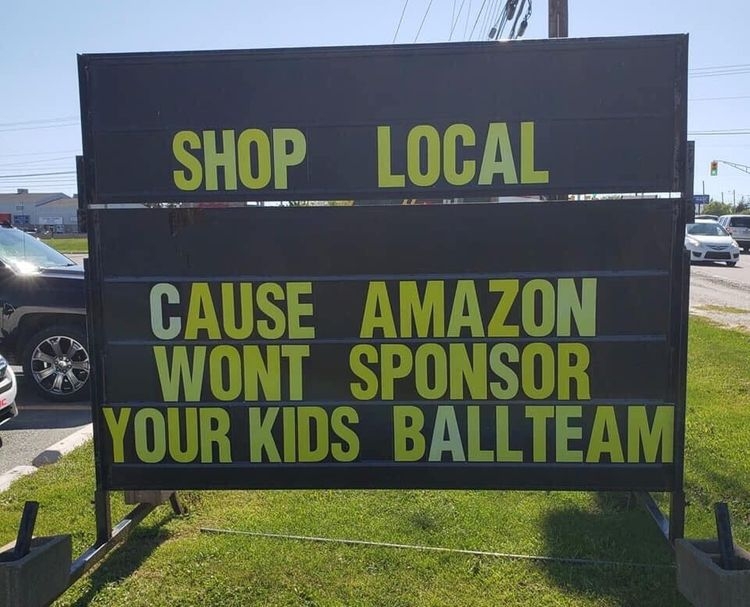 Shop Local cause Amazon won't sponsor your kids Ball Team. Plain and simple Local business are the ones giving back to your community. So please support Local Business owners!
If you're a Local... more at shoplocal.ly/46M5J