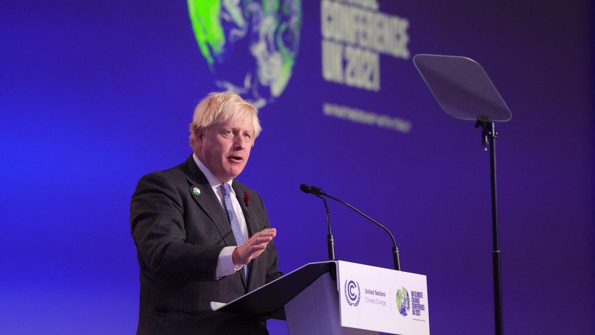 COP26's tweet photo. βBut while COP26 will not be the end of climate change, it can and it must mark the beginning of the endβ
-- UK PM @BorisJohnson speaking at the #COP26 Opening Ceremony.
#TogetherForOurPlanet https://t.co/dqeUqsCDQL