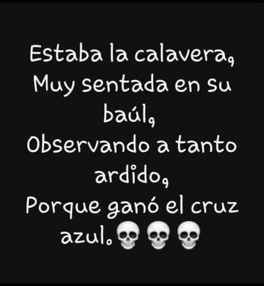 Rod_lopez's tweet photo. Calaverita para la ocasión #CruzAzul https://t.co/J0v2GDcbtS