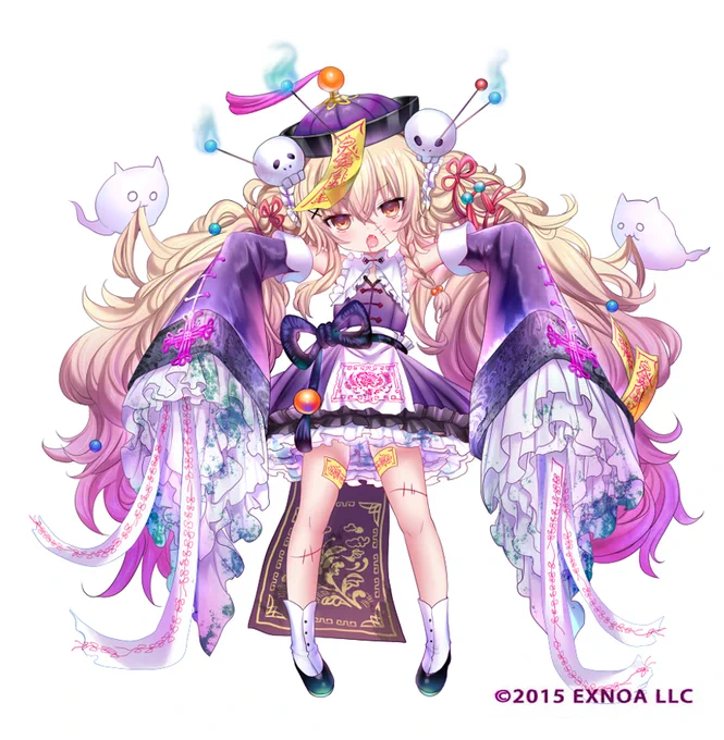 【告知】「フラワーナイトガール」にて「クコ(不死のあやかし)」を描かせていただきました。どうぞよろしくお願いします! #花騎士 #フラワーナイトガール 