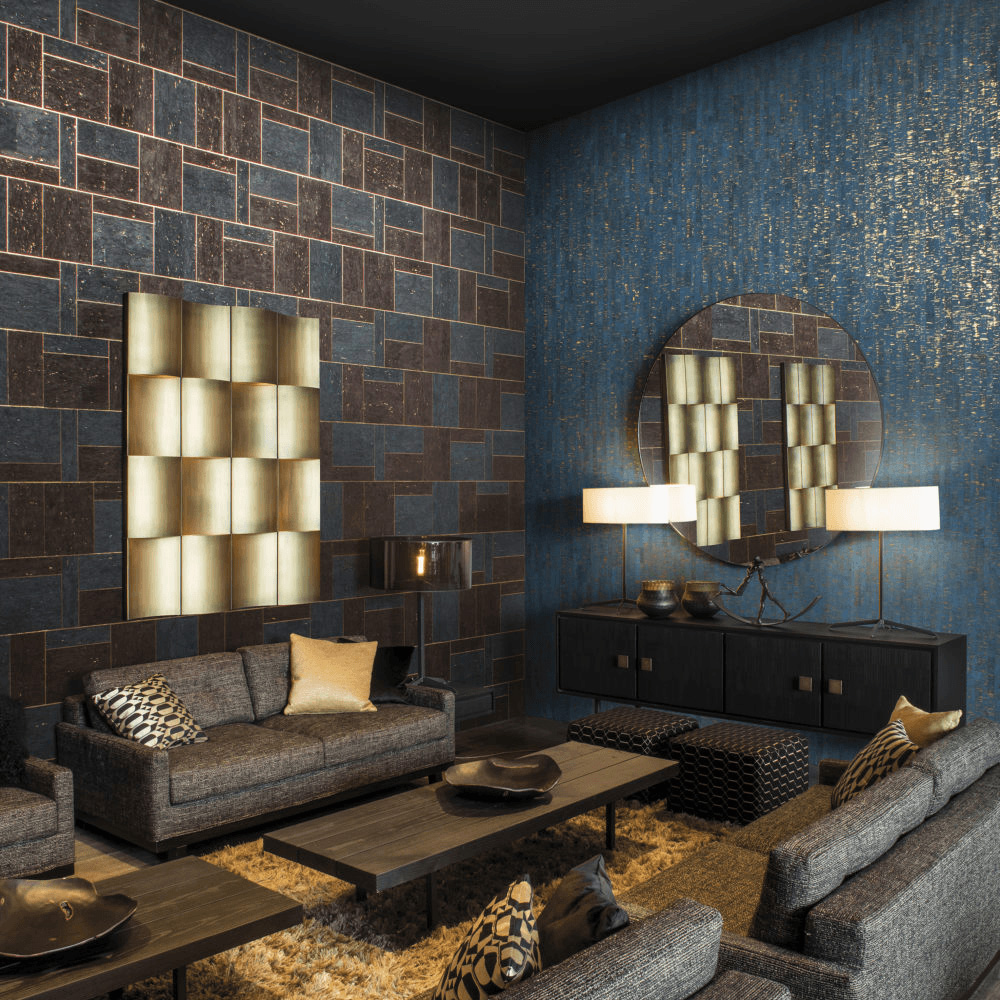 WallpaperPlace's tweet photo. Khatam #wallpaper from #Omexco. A modern #mosaic with a generous geometric marquetry design on a precious metal background. 

Shop the collection online: https://t.co/7O4c3CVLpY.

#designerwallpaper #interiordesign #decor #style https://t.co/Xe5IQNPbl6
