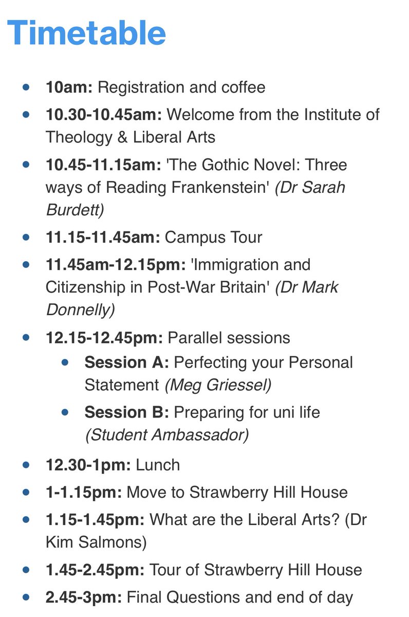 St Mary's Schools & Colleges (@stmarysoutreach) on Twitter photo We’re delighted to invite post-16 students studying the humanities to our conference on the 2nd Dec!🗓📚
This includes a personal statement clinic, a session with our current students & tour of Strawberry Hill House!🏰
📧: schools.colleges@stmarys.ac.uk to register your class We’re delighted to invite post-16 students studying the humanities to our conference on the 2nd Dec!🗓📚
This includes a personal statement clinic, a session with our current students & tour of Strawberry Hill House!🏰
📧: schools.colleges@stmarys.ac.uk to register your class