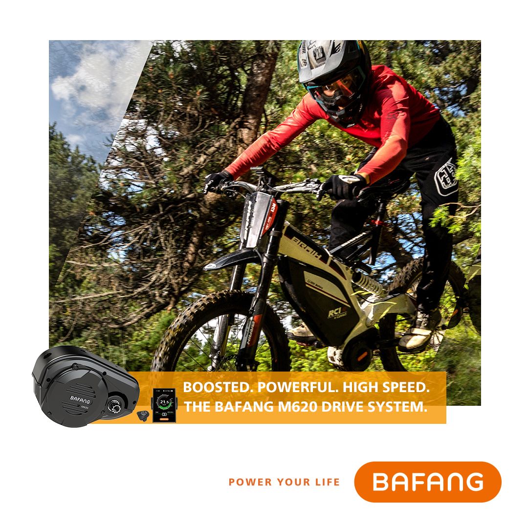 BAFANGElectric's tweet photo. Long-lasting power on the trail! Bafang X @BraihBikes 💪

Our M620 drive system, paired with Braih's Super eBike range, brings you an outstanding 184km (114 miles) of range, and a mighty 160Nm of maximum torque.

#PowerYourLife with #Bafang
#Braih #Superebike #ebike https://t.co/BfDTlWSdXR