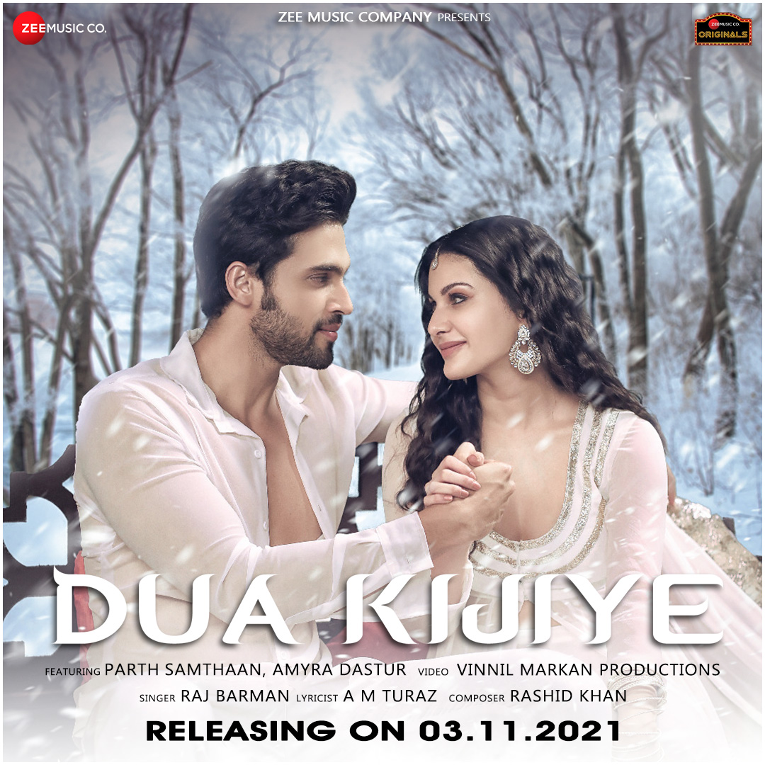 Love makes us feel the happiest when we are beside each other. #DuaKijiye RELEASING ON 3.11.2021! #ZeeMusicOriginals @LaghateParth @AmyraDastur93 @VinnilM #VinnilMarkanProductions @imrajbarman #AMTuraz #RashidKhan @anuragbedi