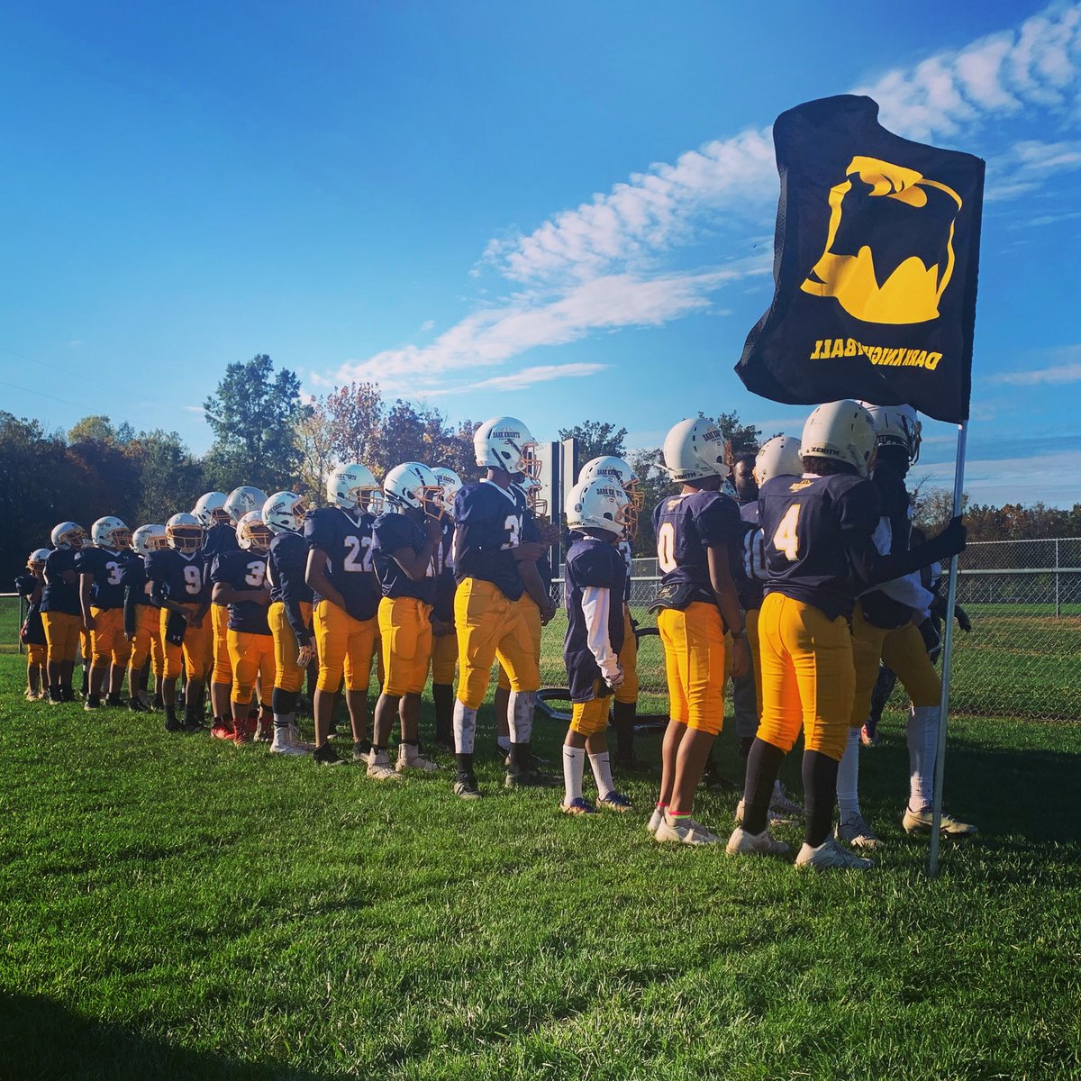 KCDarkknightsFB's tweet photo. “Dark Knights are you ready?”
“YES SIR”    GREAT TEAM WIN IN OT 19-13 over D1 #darkknightsfootball #knightup #youthfootball #knightwork #football https://t.co/zRyXQnQSIH