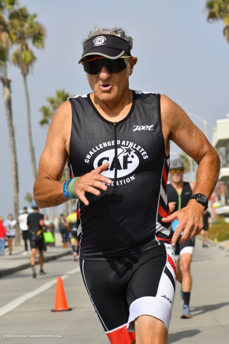 Great seeing 70 year old #Ironman Hall of Famer <a href="/Bob_Babbitt/">Bob Babbitt</a> out there representing #TeamCAF at #Ironman703Oceanside ! <a href="/IRONMANtri/">IRONMAN Triathlon</a> <a href="/VisitOceanside/">Visit Oceanside</a>  <a href="/CAFoundation/">Challenged Athletes Foundation</a> Way to represent!