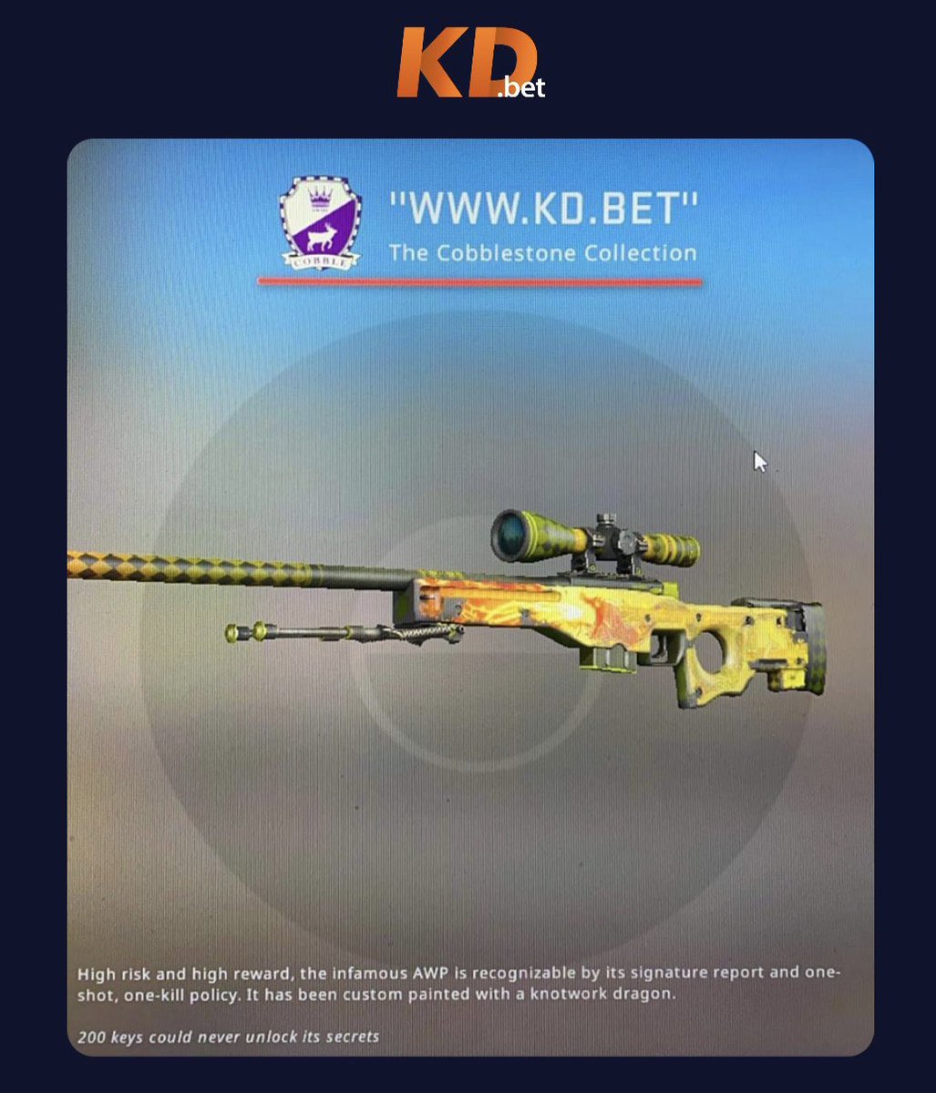 Who wants a DRAGON LORE raffle?
Check out KD.BET 👊🏻