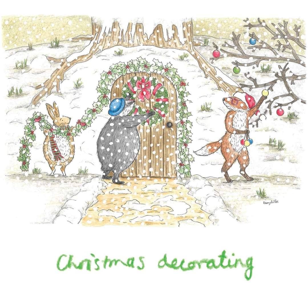 DilksKerry's tweet photo. Afternoon all, it's time for another round of #MeetTheMakerWeek over on Insta. If you'd like to see me waffle on about #raymondbriggs and all his inspirations, head over there now. The prompt is SEASONAL so here's my #christmascollection. #shopsmallbusiness #illustration ๐โโ https://t.co/NrDQLdw0Y2