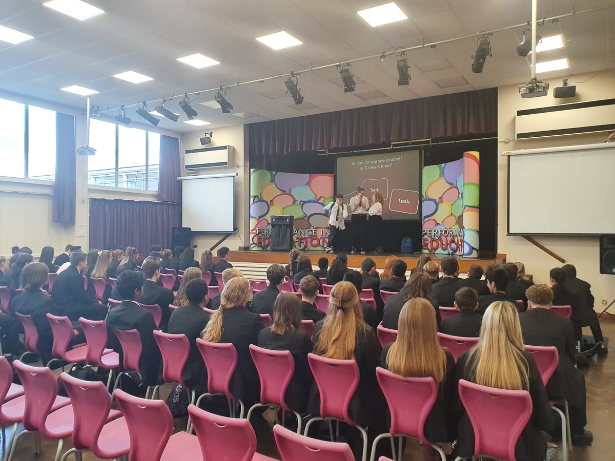 ThomasKnyvett's tweet photo. On Wednesday 20th October, our year 10 students had a presentation (Future Forward) about life post-16. Students felt more confident about life after leaving TKC. #FutureForward #PerformanceInEducation #TKCyear10 #first-in-person-performance-post-lockdown #post16 https://t.co/5UlRQjynIU