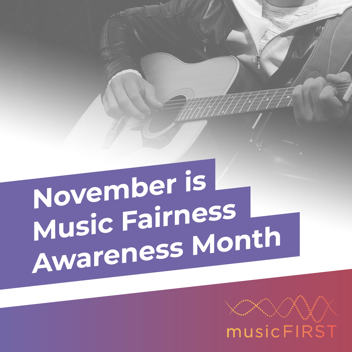 musicFIRST's tweet photo. It’s November 1st and we’re kicking off Music Fairness Awareness Month! With our allies, we’re highlighting inequities artists face all month long. AM/FM radio stations have refused to pay music creators for their work for years. It’s time for Congress to fix this! #musicfairness https://t.co/fIGJoAJZAF