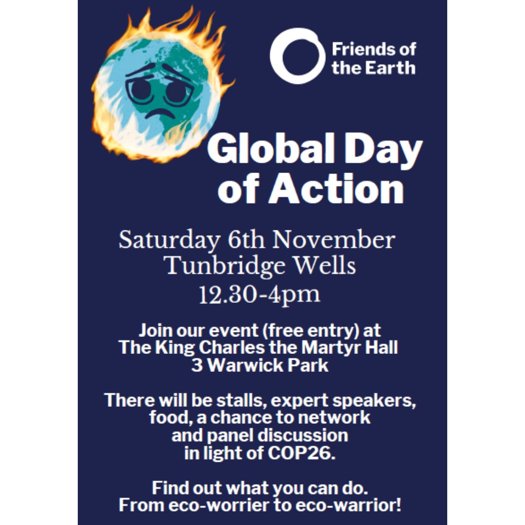 Our Cafe Manager, Chris Murphy, will be speaking at the <a href="/friends_earth/">Friends of the Earth</a> Global Action Day this Sat 6th Nov. The event is taking place at the St. Charles the Martyr Hall, from 12.30pm to 4pm. Will you be attending?  #friendsoftheearth #globalactionday #globalactiondays2021
