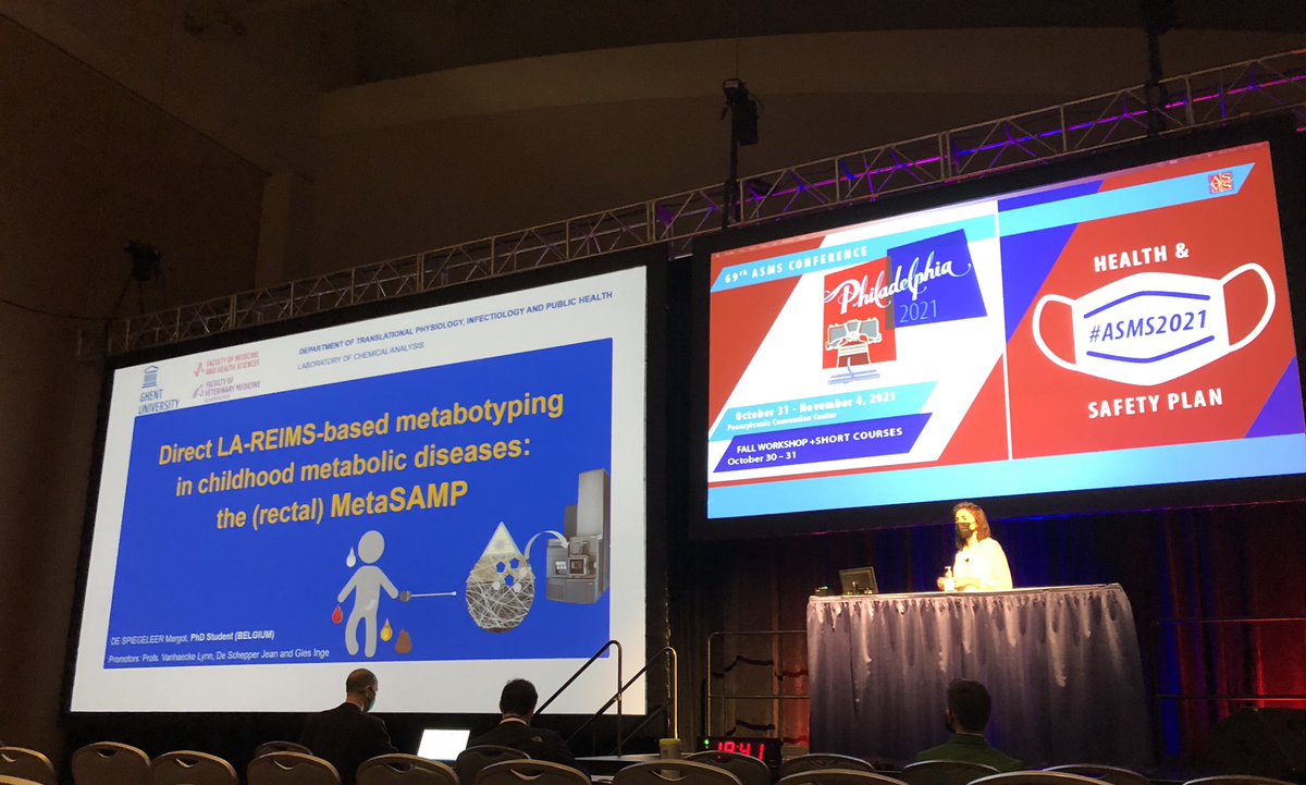 MargotDeSpiege's tweet photo. Thank you #ASMS2021 and @ljvhaeck for this unique opportunity to spread the word on the need of early prevention and risk stratification of metabolic diseases associated with childhood obesity, presenting an alternative sampling and direct MS analysis method! #metabolomics #FWO https://t.co/7cojW5VWig