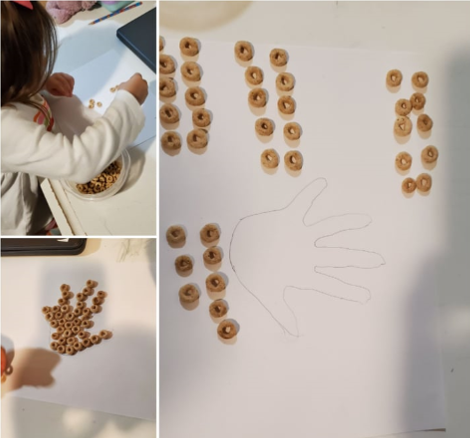 VLES_cdsbeo's tweet photo. Counting & estimating is happening in @IamAndreaEllis1 & Mrs. Taylor's VLES JK/SK class! Students are discovering what happens when they cover their hand with smaller objects versus larger objects.#Estimation #IBelongHereCDSBEO #TogetherVirtually @CDSBEO @English_Cath @JefinnerL https://t.co/BmHin9OwTr