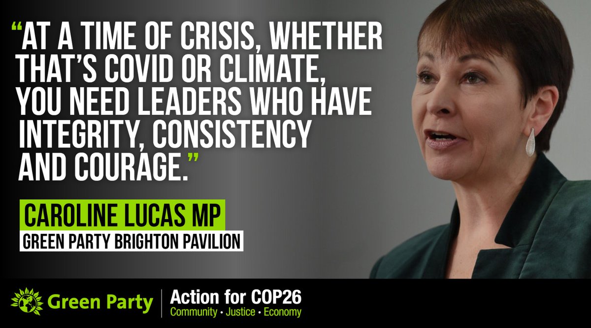 TheGreenParty's tweet photo. 💚 For leaders who show integrity, consistency and courage.

▶️ https://t.co/N7IGRtbLK6 #COP26 https://t.co/q39cYFOO2Q
