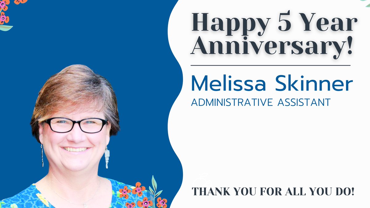 CLEchamber's tweet photo. Happy five year anniversary to the Chamber's amazing Administrative Assistant, Melissa Skinner! Melissa is the smiling face that greets visitors, surprises staff with homemade cookies, and operates with abundant efficiency and joy. We appreciate all that you do! #clevelandtn https://t.co/exoa2oHvyt