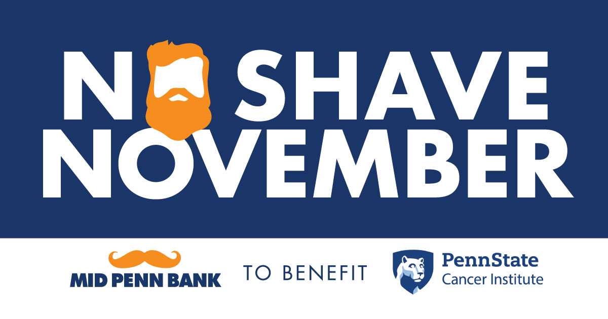 Today kicks off our annual No Shave November campaign. Since 2016, we've partnered with @PennStUrology to raise funds for prostate cancer research at Penn State Cancer Institute. Please help us reach our $100,000 goal: pennstatehealth.donordrive.com/index.cfm?fuse… #NoShaveNovember #communitybanking