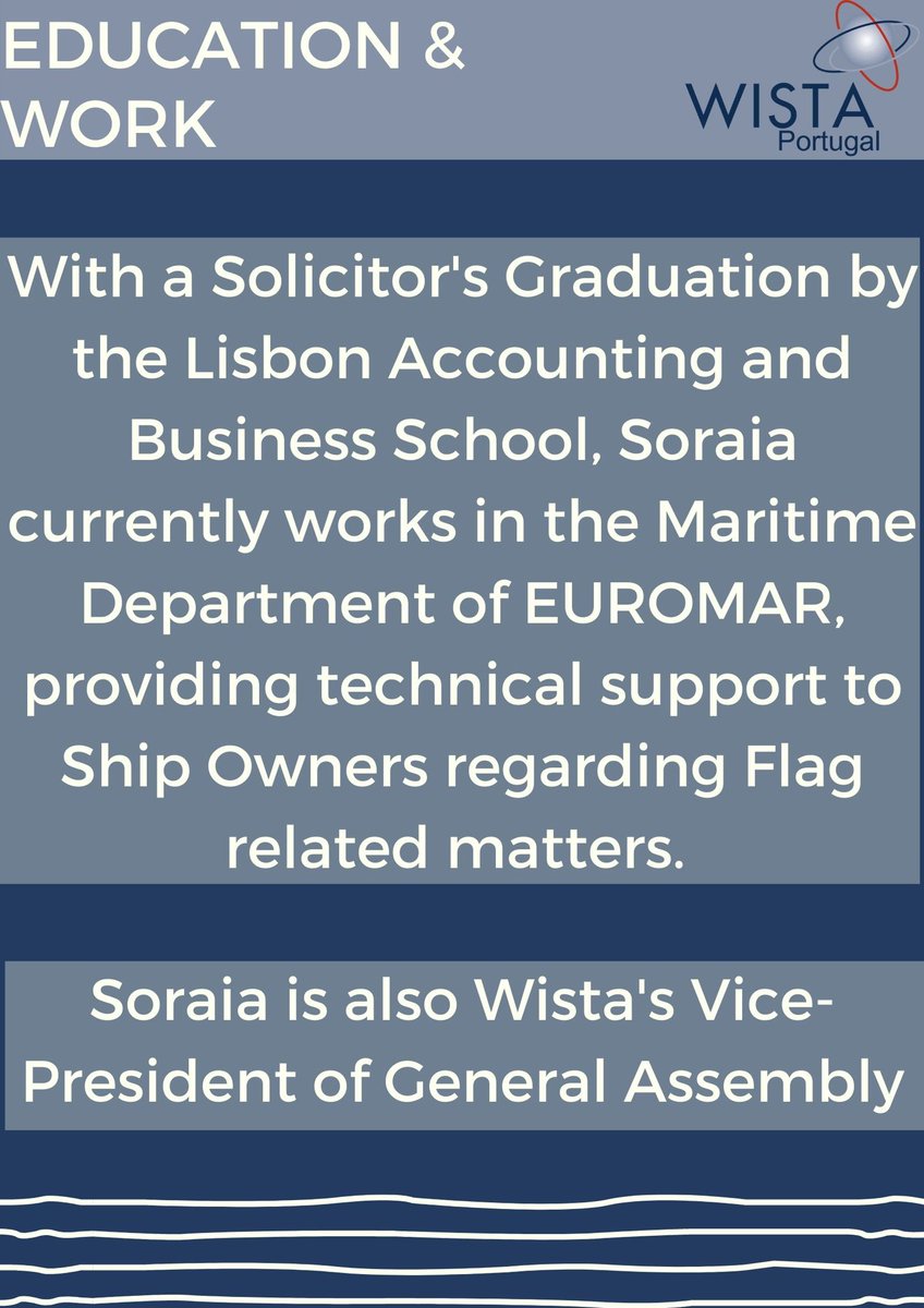 WistaPortugal's tweet photo. Meet this month’s member of the month: Soraia Alves. Learn all about her on this post #wistaportugal #wistainternational #women #law https://t.co/AXDAH6OWFK