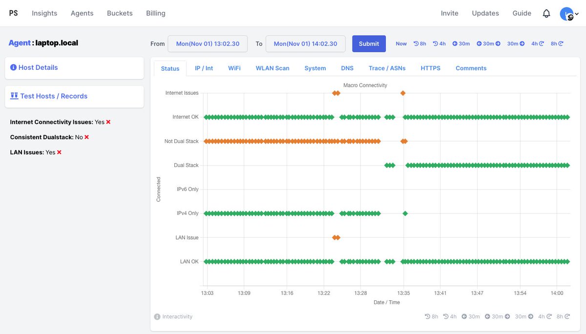 irldexter's tweet image. All 🟢 again. It&apos;s nice to be able to use your own tool to fix network related issues, and it was pretty obvious what was going on :) You can see more in the DNS or IP tab... check out @pansifter for you or your team! #remotetroubleshooting #workfromanywhere