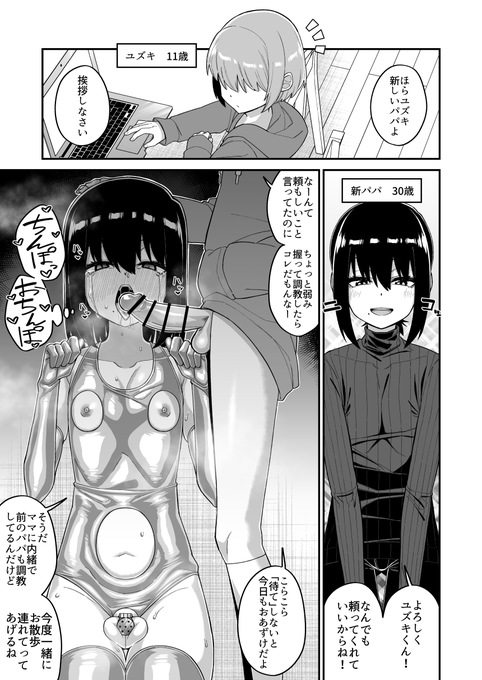 【NSFW】
義理の息子(11)に調教されるパパ(30) 