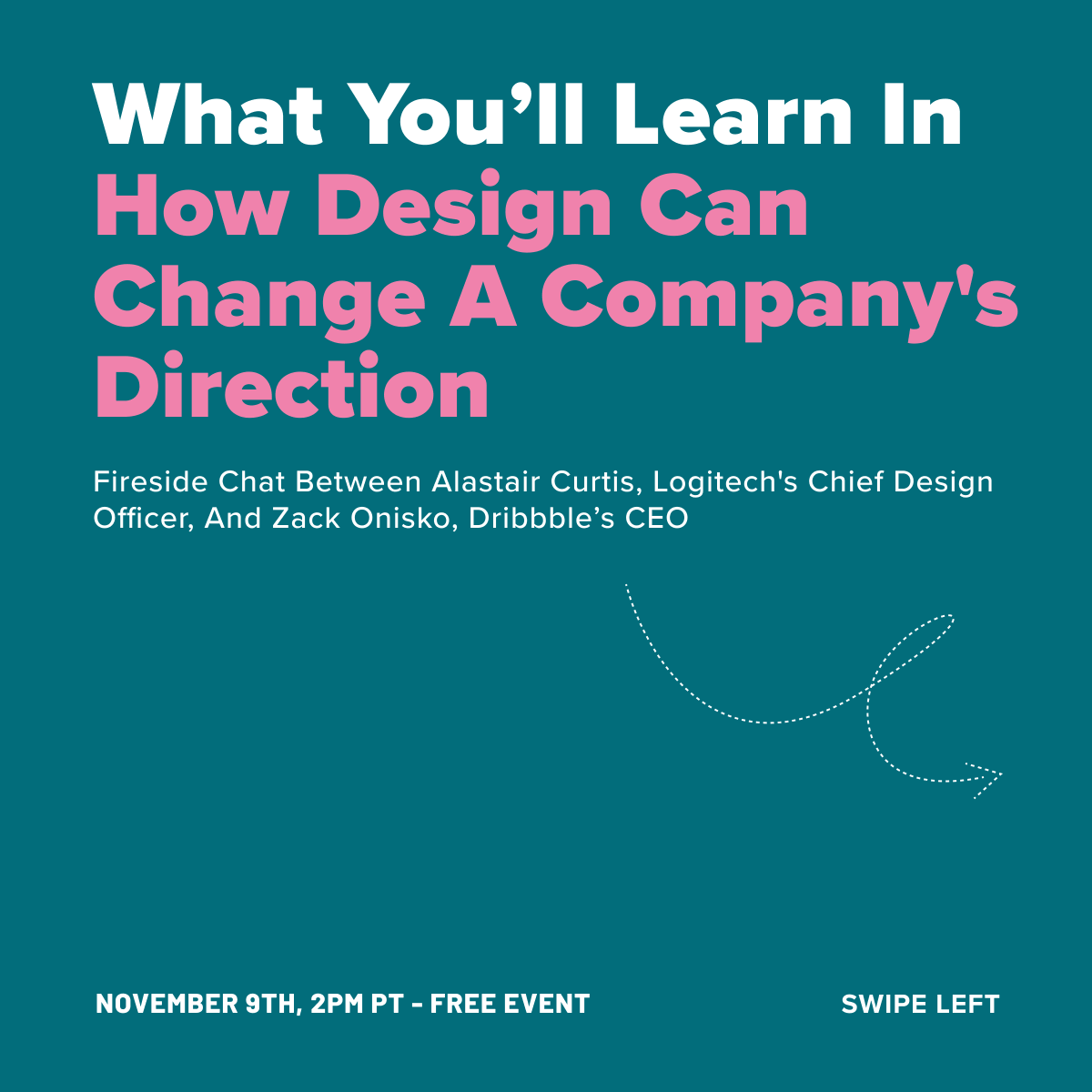 dribbble's tweet photo. How Design Can Change A Company's Direction: A ✨Free✨ #Dribbble event happening on November 9 🙌

Sign up at https://t.co/8YJJTdQ4D1 to register!

#designerworkshop #productdesign #designer #designworkshop #learndesign  #productdesigners #dribbble #dribbblecommunity https://t.co/KOT3iJmXEf