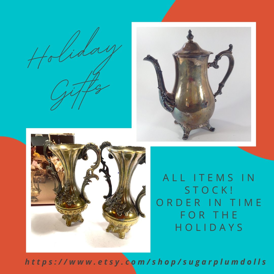 Order in time for the holidays! The Best Online Shop For Antiques &amp; Vintage items. If you're looking for antiques, collectibles, one of a kind or vintage items, then you're in the right place. etsy.com/shop/sugarplum…  #holidayshopping #gifts #shopnow #blackfriday