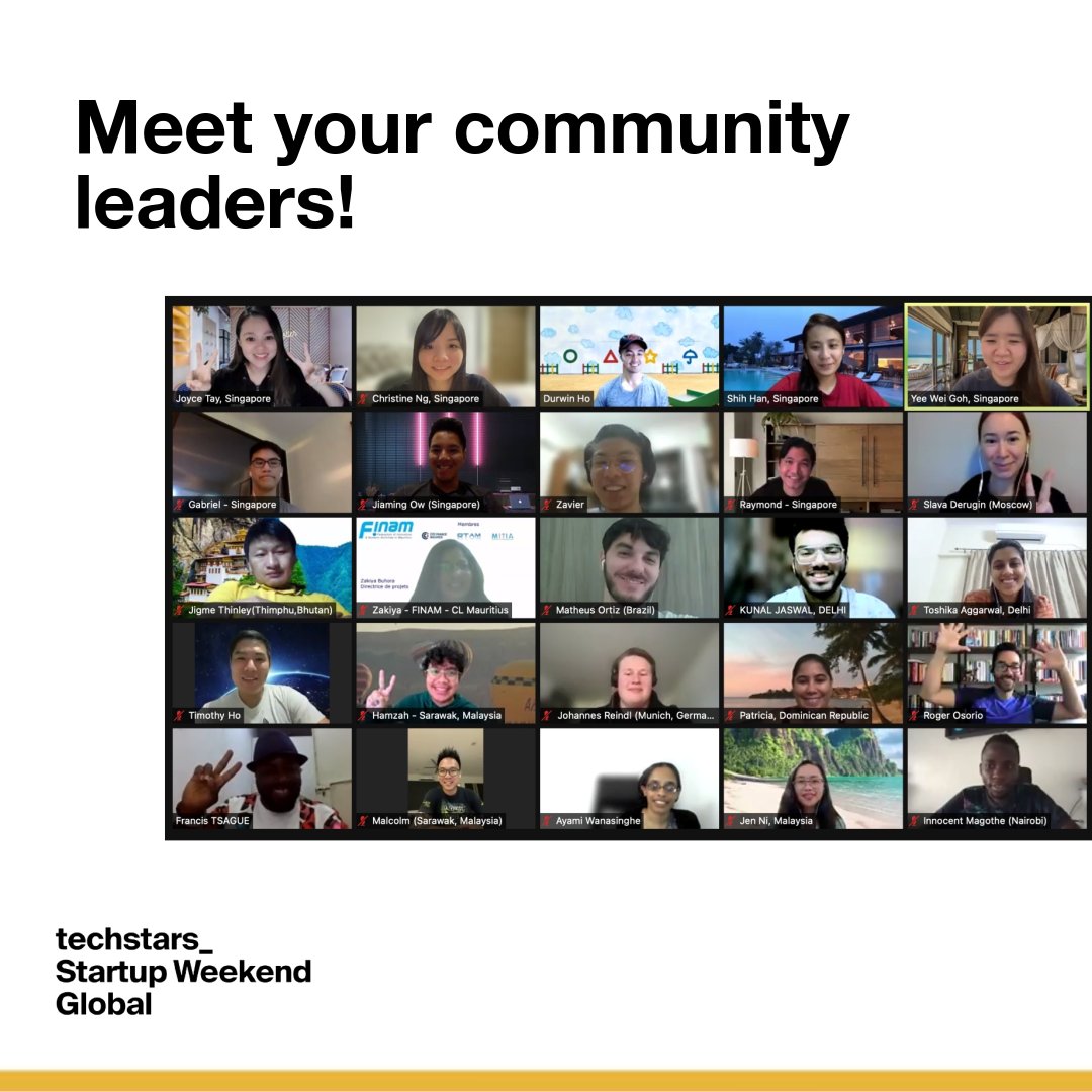 StartupWeekend's tweet photo. 📆  Planning in progress... 🥳

We're so excited to meet all of you! Meet the community leaders from all around the world who will be supporting you on your Startup Weekend Global journey. 

Have you gotten your ticket yet? Head over now to https://t.co/bgCKf8FSIg https://t.co/zI8iG9hUIE