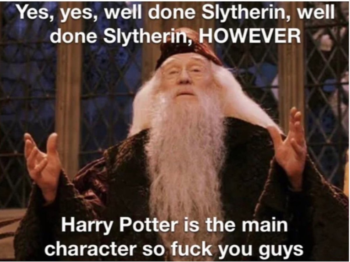 MensHumor's tweet photo. Seriously though, Slytherin got a raw deal. https://t.co/gNVP3bfLKl