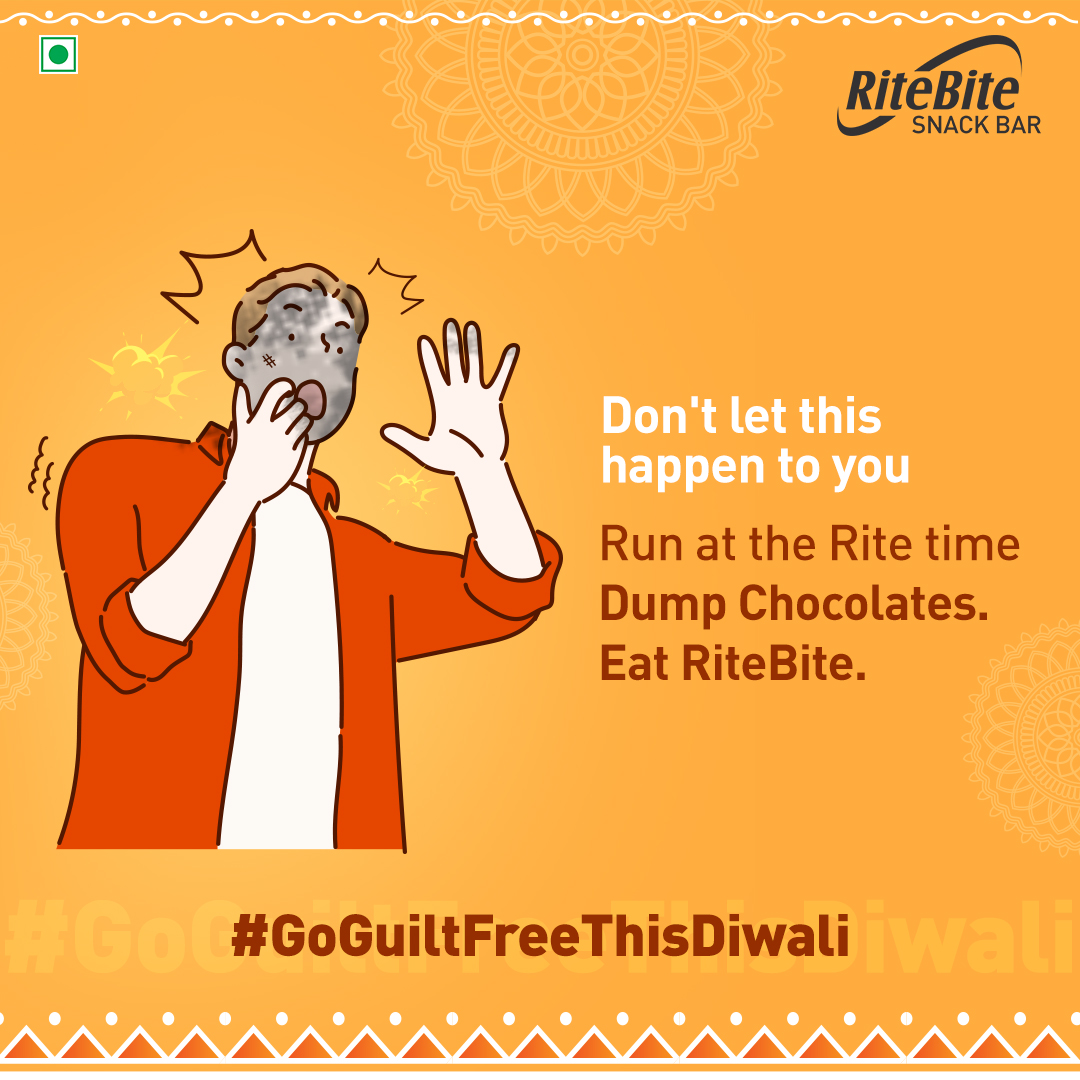 Don't let chocolates slow you down and run towards celebrations at the speed of light. Bite into an exciting twist and devour on some really scrumptious flavours paired with handpicked superfoods. #GoGuiltFreeThisDiwali 
.
#RiteBite #DiwaliSpecial #DiwaliCelebration #GoGuiltFree