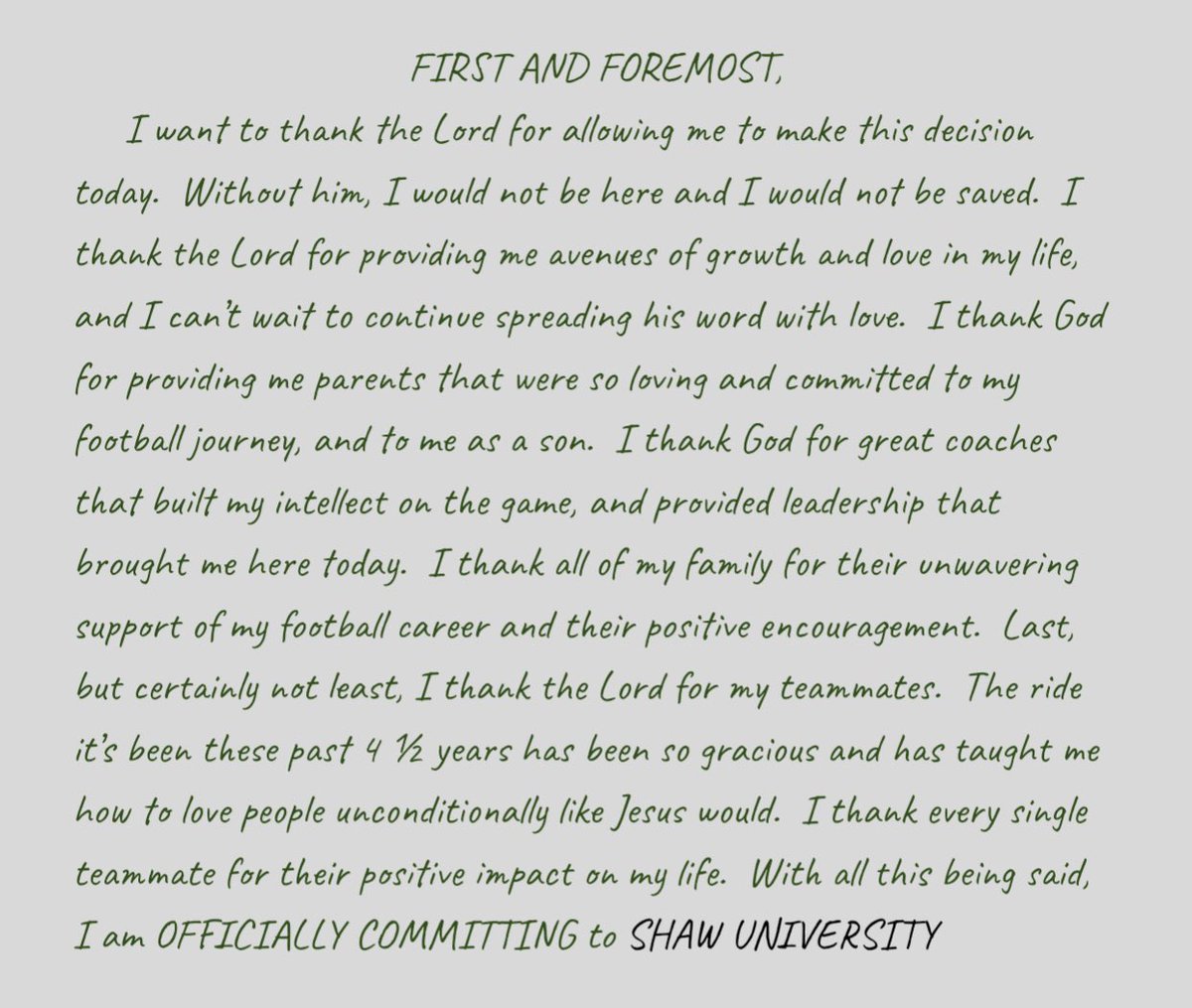 Coach_Garcia247's tweet photo. Thank you @ShawUFootball @CoachManigo_ 
100% COMMITTED https://t.co/TOFs1jXS1n