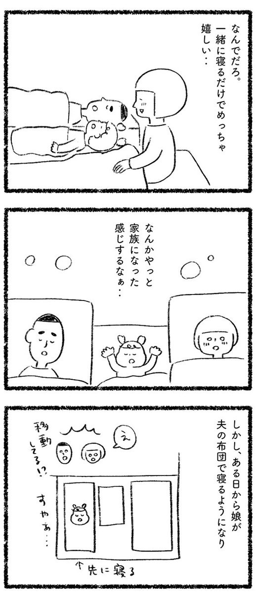 我が家の寝室事情

#1日1ページ
#コルクラボマンガ専科 