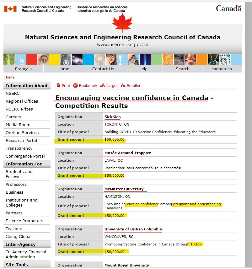 Evelynne24's tweet photo. Anyone else shocked that the two Universities that #Trudeau partied at, along with one museum in Quebec gets funding from OUR hard earned money to brainwash those who believe in
#LiberalScience
#TVScientist
#TVDoctors https://t.co/8ssikPOkB4