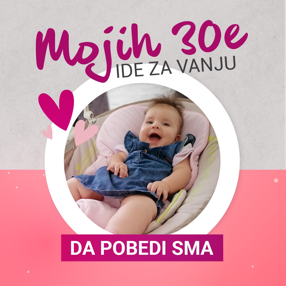 Akcija “Moja država me podržava” je počela!
Ako vam ovih 30€ od države nisu od suštinskog značaja u životu, našoj beba Vanji jesu! Znače život, znače ceo svet!
Priključite se trci sa vremenom i akciji “Mojih 30€ ide za Vanju”
Račun za uplatu je:
160-6000001131465-72
RT najjače