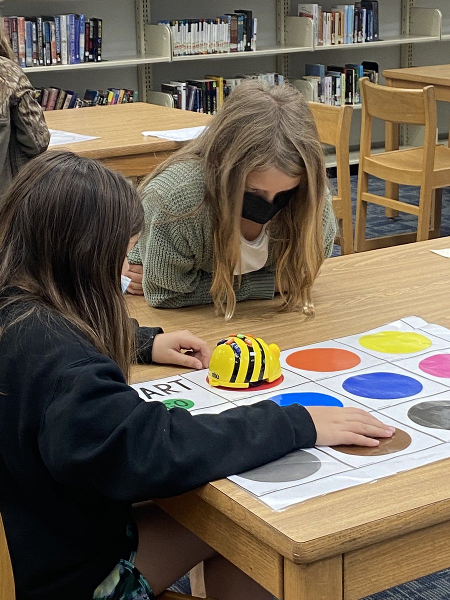CGibbsITL's tweet photo. Today, students are using Bee Bots to think critically, improve problem solving skills, promote design thinking, and master math facts! @Etheridge_Allie @Steve_Basnight @sgbstock1 https://t.co/ZaMmZALTxj
