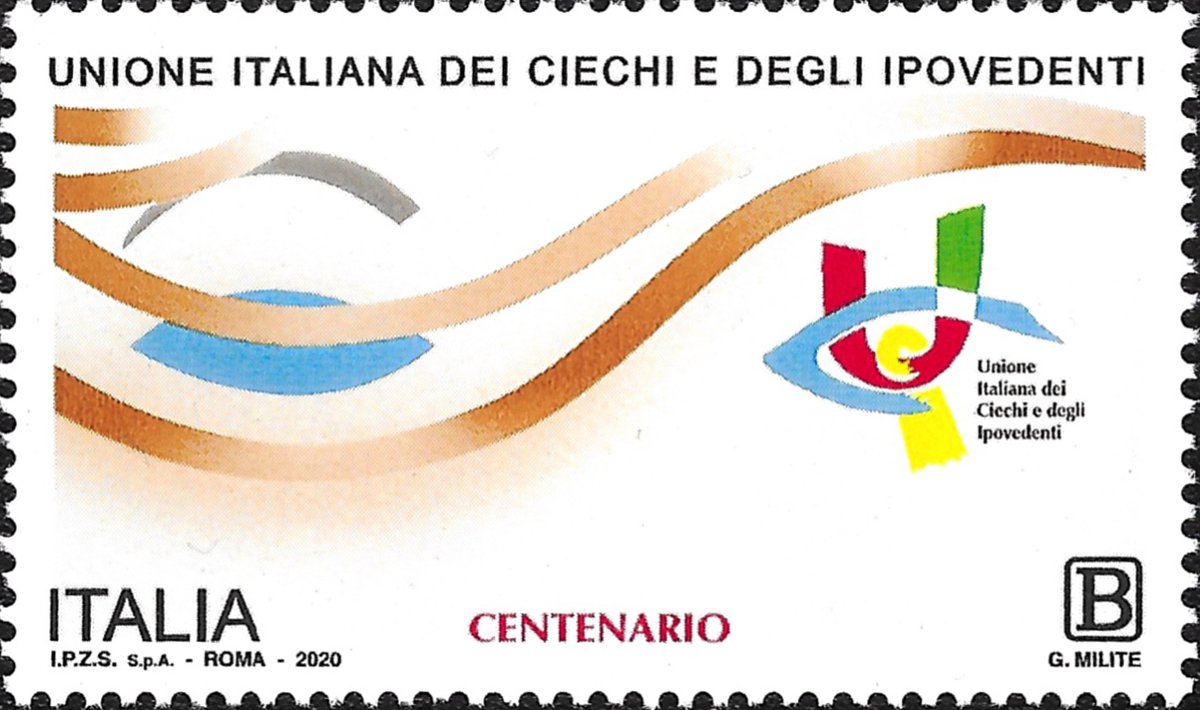 DigiDisability's tweet photo. New Stamps: Italy and France 2020 and 2021 respectively. https://t.co/2K1Yeycqj9