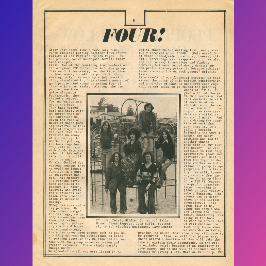 PeoplesGDArc's tweet photo. The San Francisco Bay Area People’s Yellow Pages, 1975
contributed to the Archive by @stewf
Becky Wilson (cover design)
.
#PeoplesGDArchive #GraphicDesignHistory #GraphicDesignArchive #YellowPages #WomeninDesign #UndergroundDesign #CounterCulture #SanFrancisco #TelephoneBook https://t.co/YupoRMzJ6t
