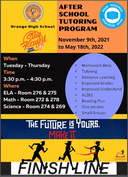 OHS AFTER SCHOOL TUTORING BEGINS NOV. 9TH- SEE FLYER FOR DETAILS!