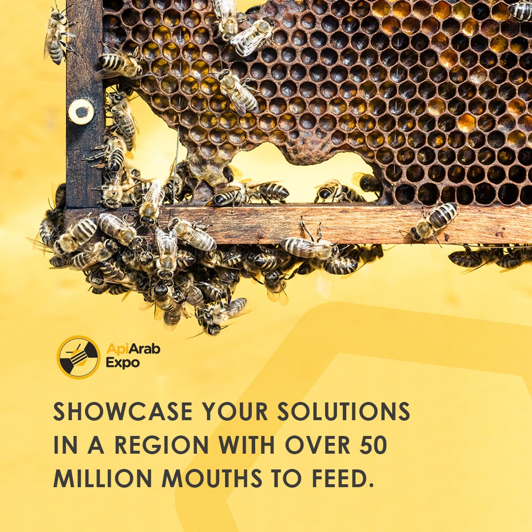 ApiArabExpo's tweet photo. #ApiArab Expo is the place to be! It’s the biggest and most exciting event for professional honey producers in the Middle East. Book your stand today: https://t.co/2QMRGDAbHN

#ApiArab #HoneyProducers #Beekeepers #ApiArabExpo #UAE #AbuDhabi #Expo #UAE #ADNEC #MENA #Honey https://t.co/g7fEOyY2Yc