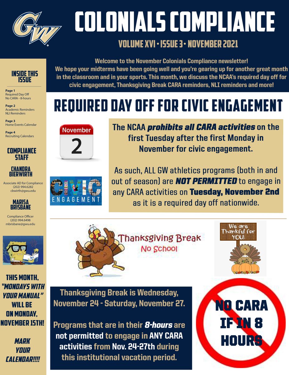 GWCompliance's tweet photo. November Newsletter is out! #RulesRule https://t.co/ZBHYQ3trfm